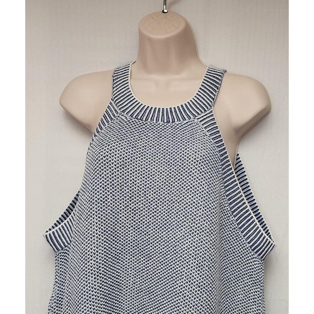 6th & Lane Bambado Fringe Crochet Tunic Sweater Top Blouse Color Blue Size 18/20 - Picture 7 of 10